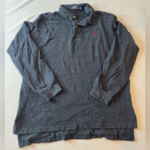 Polo Ralph Lauren Men's Size XL Gray Long Sleeve Polo Shirt